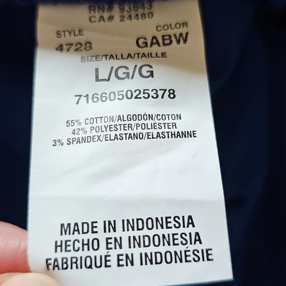 Cherokee Galaxy Blue Short Sleeve VNeck Medical Scrub Top Women's Size Large NWT - Picture 14 of 15